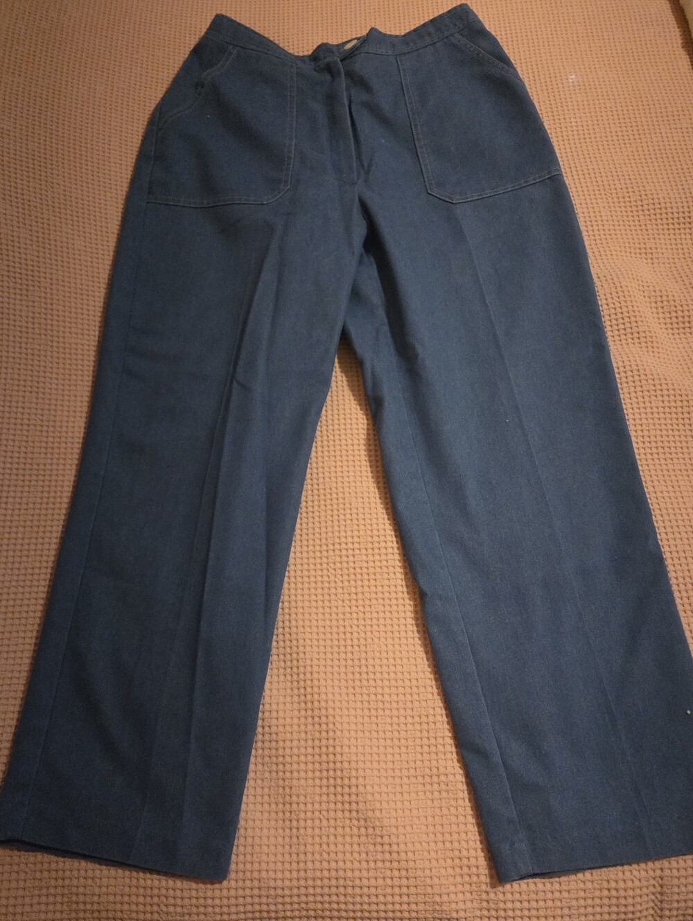 Napa Valley Blues Navy Brushed Denim Jeans, Size 12, EUC